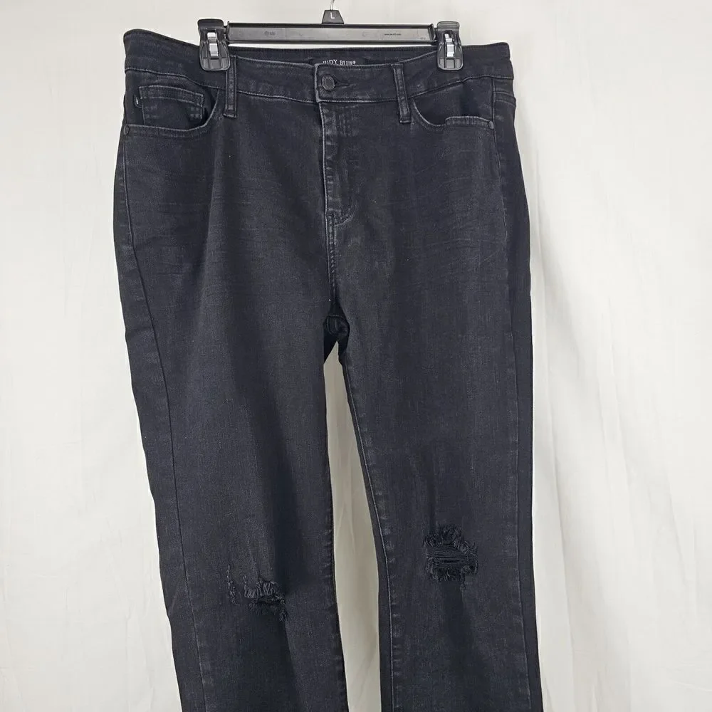 Judy Blue Black, Mid-Rise Destroyed Slim Fit - JB88137 Women's Size 15/32 - Picture 5 of 11